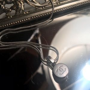 Silver Mini Chanel Pendant